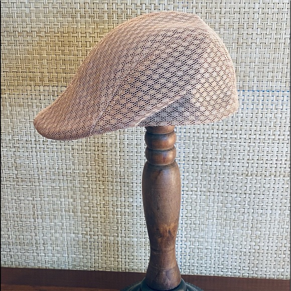🌟HP🌟NWOT Tan Unisex Mesh Breathable Summer Flat Cap OS - Picture 4 of 10